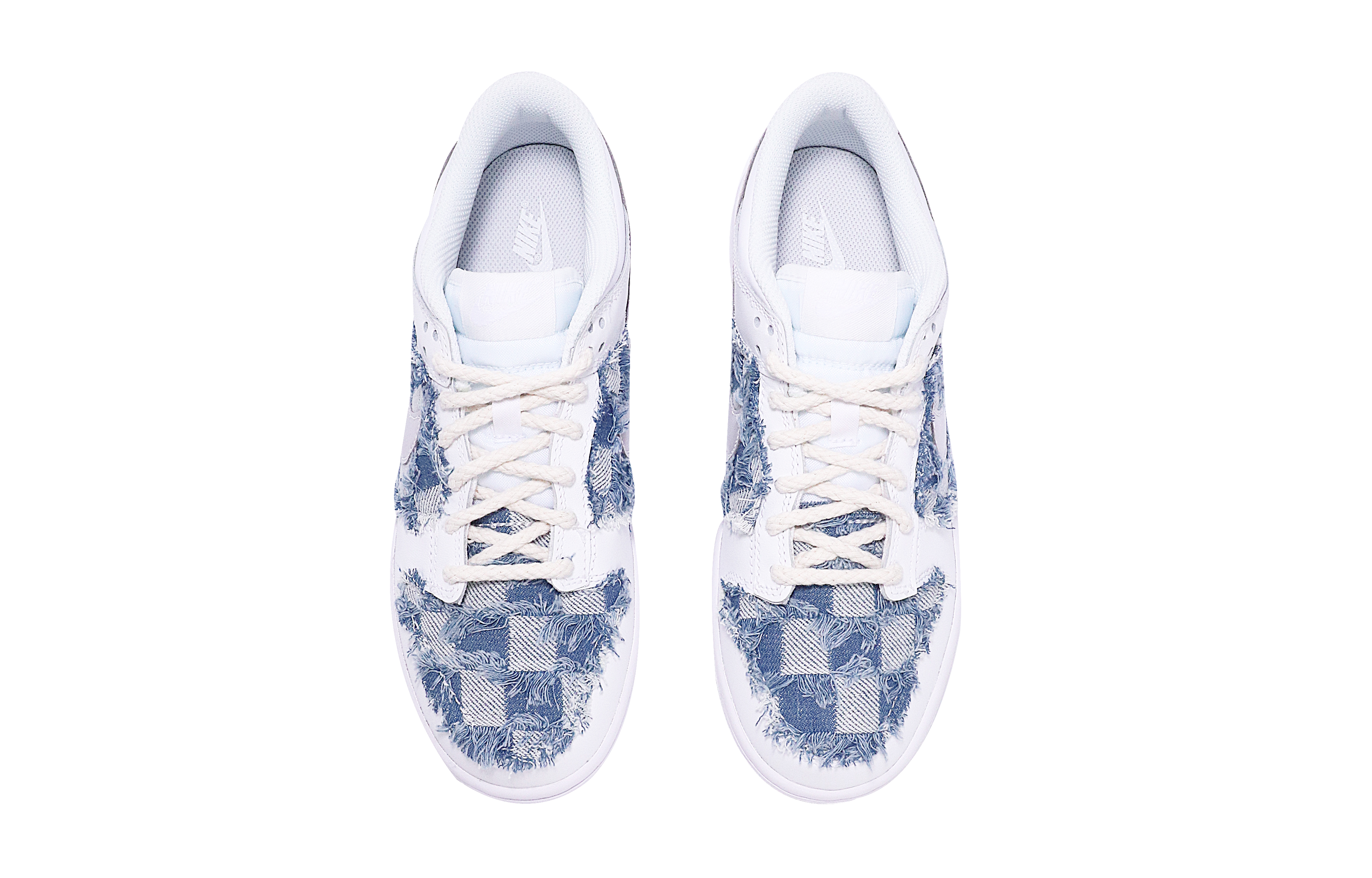 Shop [Sepatu Kustom] Nike Dunk Low 'Perak Putih-Biru Moonlight' DH9765-100(TeamTen-女款DK复古牛仔)