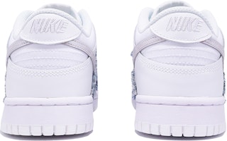 【訂製球鞋】 Nike Dunk Low 復古主題 學院風 手工縫紉 小香風 牛仔 月光銀 高街 休閒 貼布 低幫 板鞋 GS 白藍 Purchase 【訂製球鞋】 Nike Dunk Low 復古主題 學院風 手工縫紉 小香風 牛仔 月光銀 高街 休閒 貼布 低幫 板鞋 GS 白藍