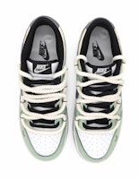 【客製化球鞋】 Nike Dunk 低筒 黑色 誓言之眼 解構雙鞋帶 塗鴉 莫蘭迪色彩 低筒 耐吉籃球鞋 GS 綠灰色 Shop 【客製化球鞋】 Nike Dunk 低筒 黑色 誓言之眼 解構雙鞋帶 塗鴉 莫蘭迪色彩 低筒 耐吉籃球鞋 GS 綠灰色