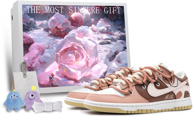 【定製球鞋】Nike Dunk 壹心製造 奶油milk 高階復古 拼接色區 解構雙鞋帶 莫蘭蒂色彩 520專屬鞋盒 低筒 板鞋 男款 粉棕 Buy 【定製球鞋】Nike Dunk 壹心製造 奶油milk 高階復古 拼接色區 解構雙鞋帶 莫蘭蒂色彩 520專屬鞋盒 低筒 板鞋 男款 粉棕