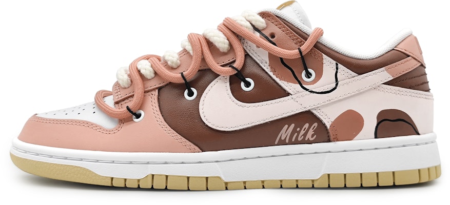 【定製球鞋】Nike Dunk 壹心製造 奶油milk 高階復古 拼接色區 解構雙鞋帶 莫蘭蒂色彩 520專屬鞋盒 低筒 板鞋 男款 粉棕 Order 【定製球鞋】Nike Dunk 壹心製造 奶油milk 高階復古 拼接色區 解構雙鞋帶 莫蘭蒂色彩 520專屬鞋盒 低筒 板鞋 男款 粉棕