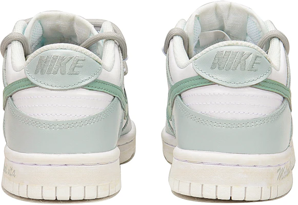 【定制球鞋】 Nike Dunk Low 莫蘭迪系列 Vibe做舊 減齡穿搭 解構復古風 休閒 低幫 板鞋 GS 白綠灰 Purchase 【定制球鞋】 Nike Dunk Low 莫蘭迪系列 Vibe做舊 減齡穿搭 解構復古風 休閒 低幫 板鞋 GS 白綠灰