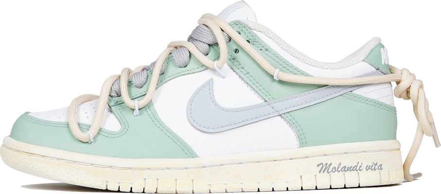 【定制球鞋】 Nike Dunk Low 莫蘭迪色系 減齡穿搭 復古風 低幫 板鞋 GS 白綠 Buy 【定制球鞋】 Nike Dunk Low 莫蘭迪色系 減齡穿搭 復古風 低幫 板鞋 GS 白綠