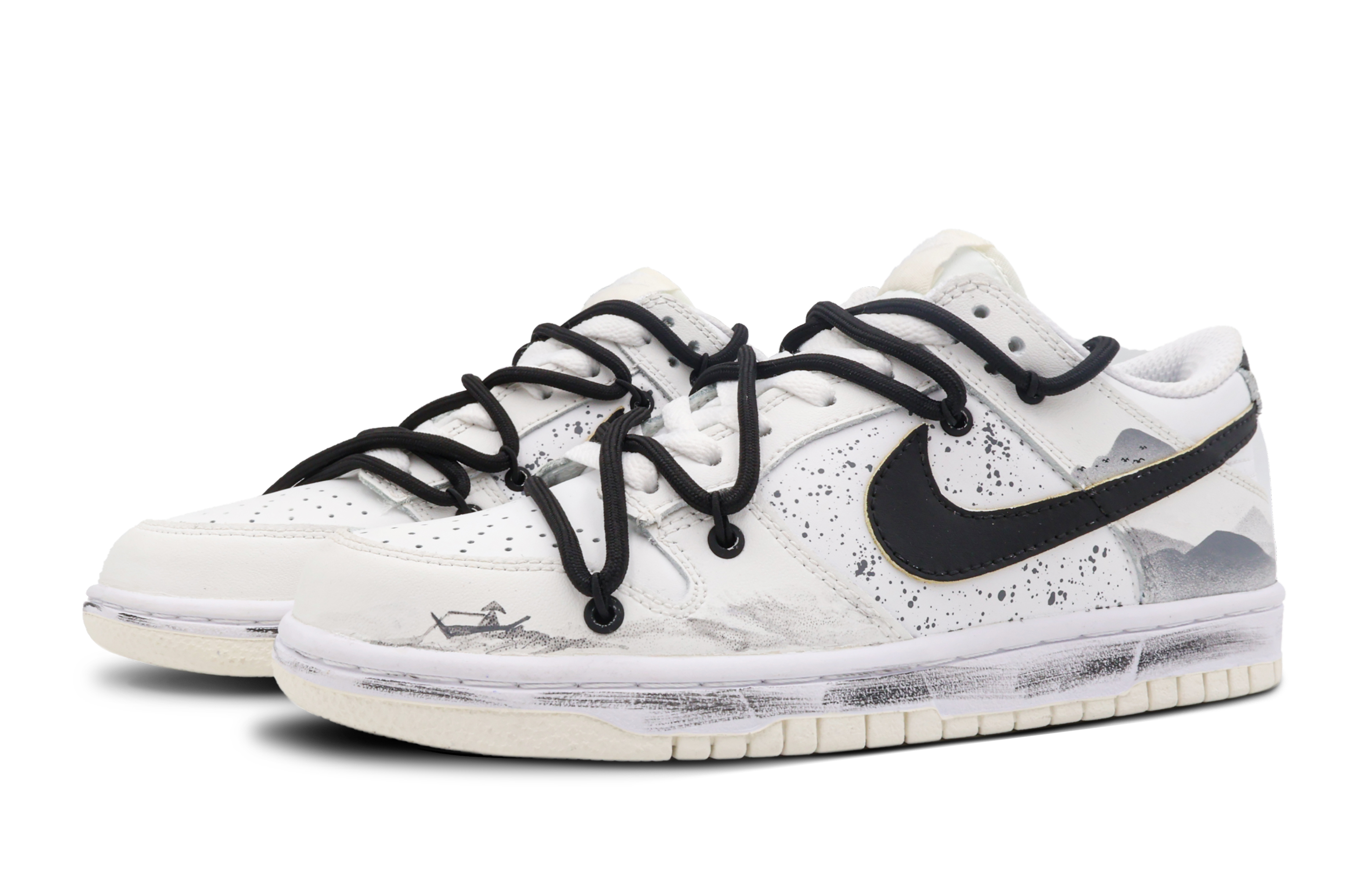 Lookbook 나이키 덩크 로우 '산불놀이' (커스텀) DH9765-100(Team53-女款山家烟火S-BOX)