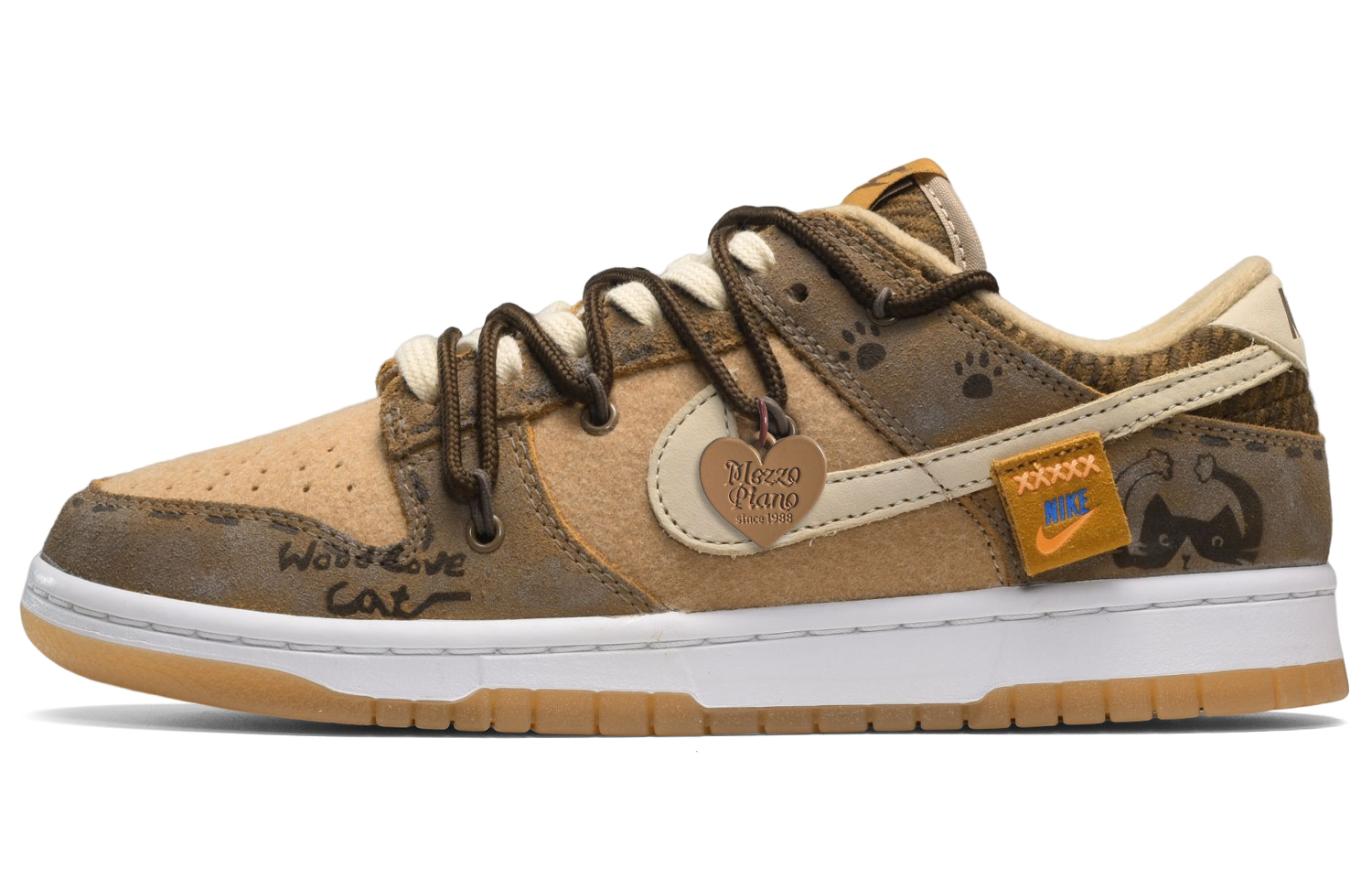 Buy [Zapatos Personalizados] Nike Dunk Low 'Mud Kitty Amarillo-Marrón' DZ5350-288(TeamE-男款Kitty黄棕)