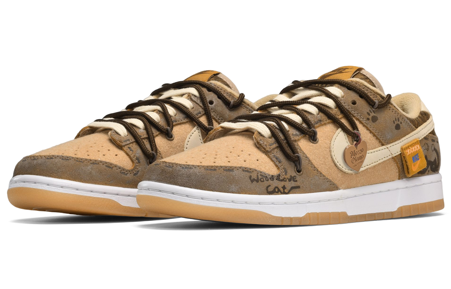 Lookbook [Zapatos Personalizados] Nike Dunk Low 'Mud Kitty Amarillo-Marrón' DZ5350-288(TeamE-男款Kitty黄棕)