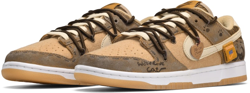 【定制球鞋】Nike Dunk Low Mud Kitty 解構風 低筒 板鞋 男款 黃棕 Lookbook 【定制球鞋】Nike Dunk Low Mud Kitty 解構風 低筒 板鞋 男款 黃棕