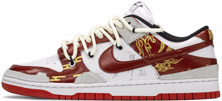【客製球鞋】Nike Dunk Low FZBB 龍年主題 神話紅龍 低筒 運動板鞋 男女款 紅色 Buy 【客製球鞋】Nike Dunk Low FZBB 龍年主題 神話紅龍 低筒 運動板鞋 男女款 紅色