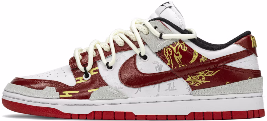 【客製球鞋】Nike Dunk Low FZBB 龍年主題 神話紅龍 低筒 運動板鞋 男女款 紅色 Order 【客製球鞋】Nike Dunk Low FZBB 龍年主題 神話紅龍 低筒 運動板鞋 男女款 紅色