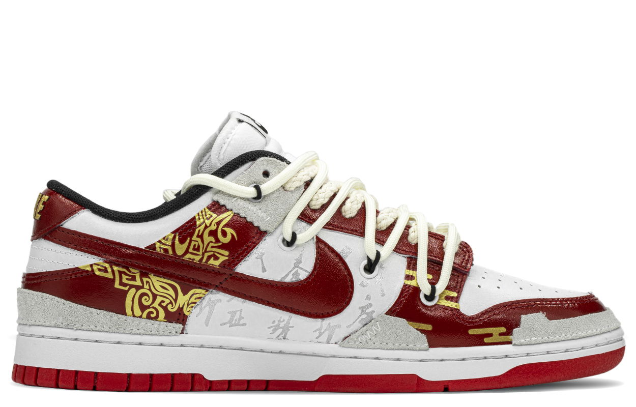 Lookbook [Kasut Custom] Nike Dunk Low 'Naga Merah Mistik' FD9762-061(TeamA-神话红龙)