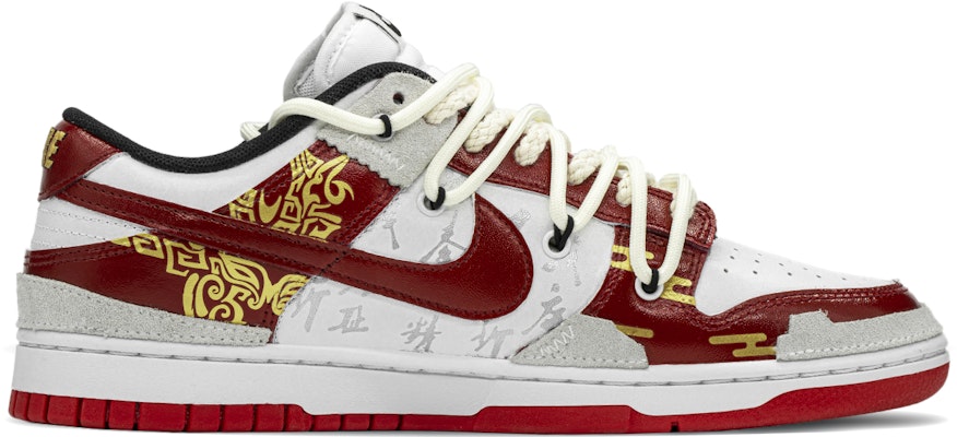 【客製球鞋】Nike Dunk Low FZBB 龍年主題 神話紅龍 低筒 運動板鞋 男女款 紅色 Lookbook 【客製球鞋】Nike Dunk Low FZBB 龍年主題 神話紅龍 低筒 運動板鞋 男女款 紅色