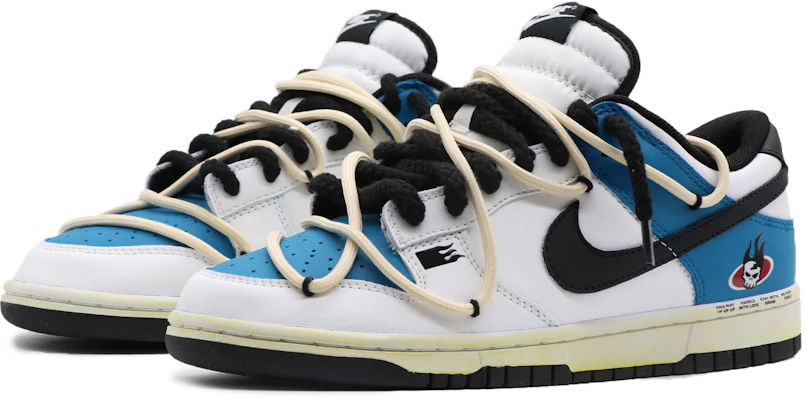 【訂製球鞋】Nike Dunk Low 霓虹 高街 戶外 夏日搭配 髒髒鞋 解構熊貓 復古做舊 低筒 滑板鞋 男款 白藍 Lookbook 【訂製球鞋】Nike Dunk Low 霓虹 高街 戶外 夏日搭配 髒髒鞋 解構熊貓 復古做舊 低筒 滑板鞋 男款 白藍