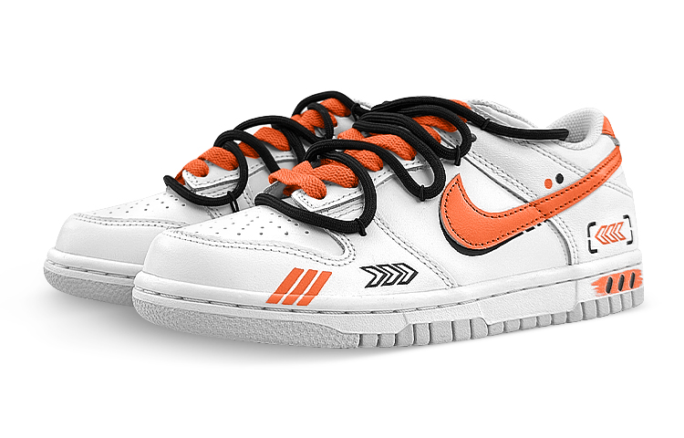 Lookbook [Kasut Custom] Nike Dunk Rendah 'Kelabu Neutral' DH9765-102(Team76-GS机能橙)