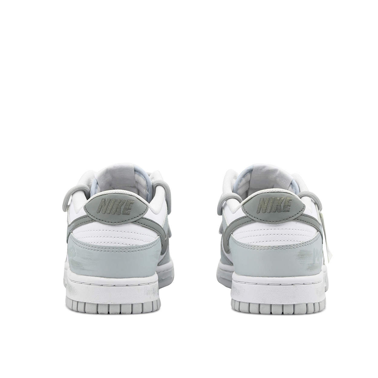 Shop [定制鞋] 耐克Dunk低帮‘中性灰涂鸦’ DH9765-102(Team120灰绿涂鸦女款)