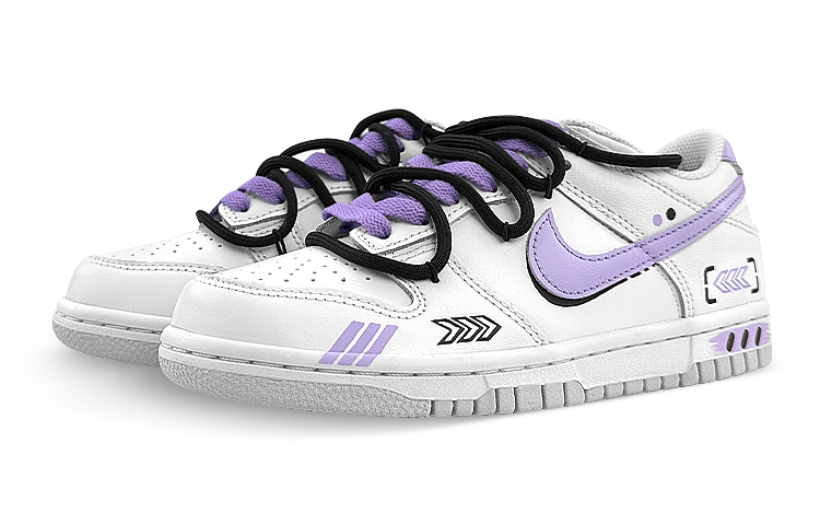 Lookbook 【カスタムシューズ】ナイキ ダンク ロー「ニュートラルグレー パープル スケート」 DH9765-102(Team76-GS机能紫)
