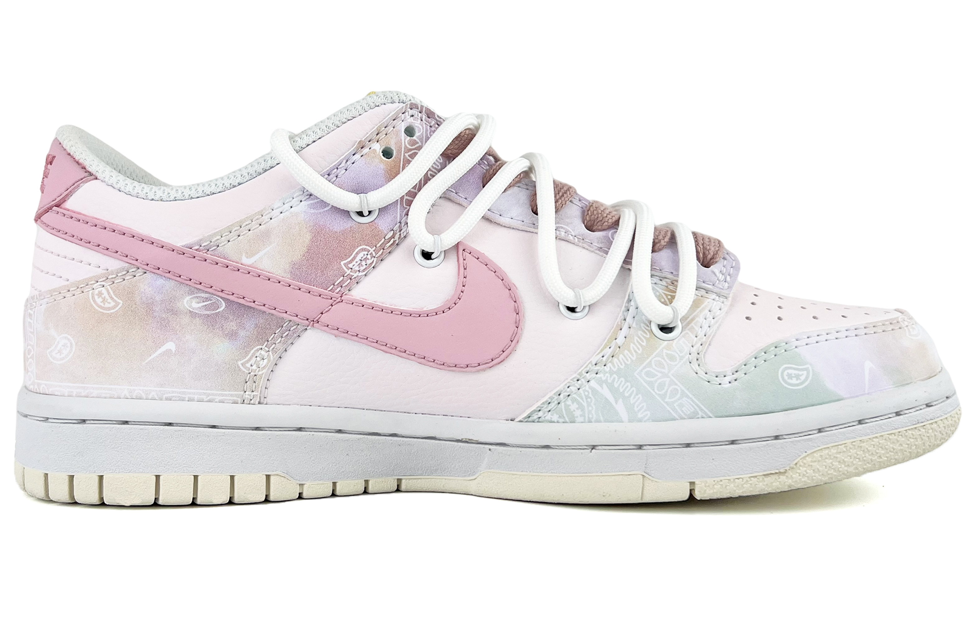 Buy [Custom Shoes] Nike Dunk Low 'Neutral Grey Raspberry Paisley ...