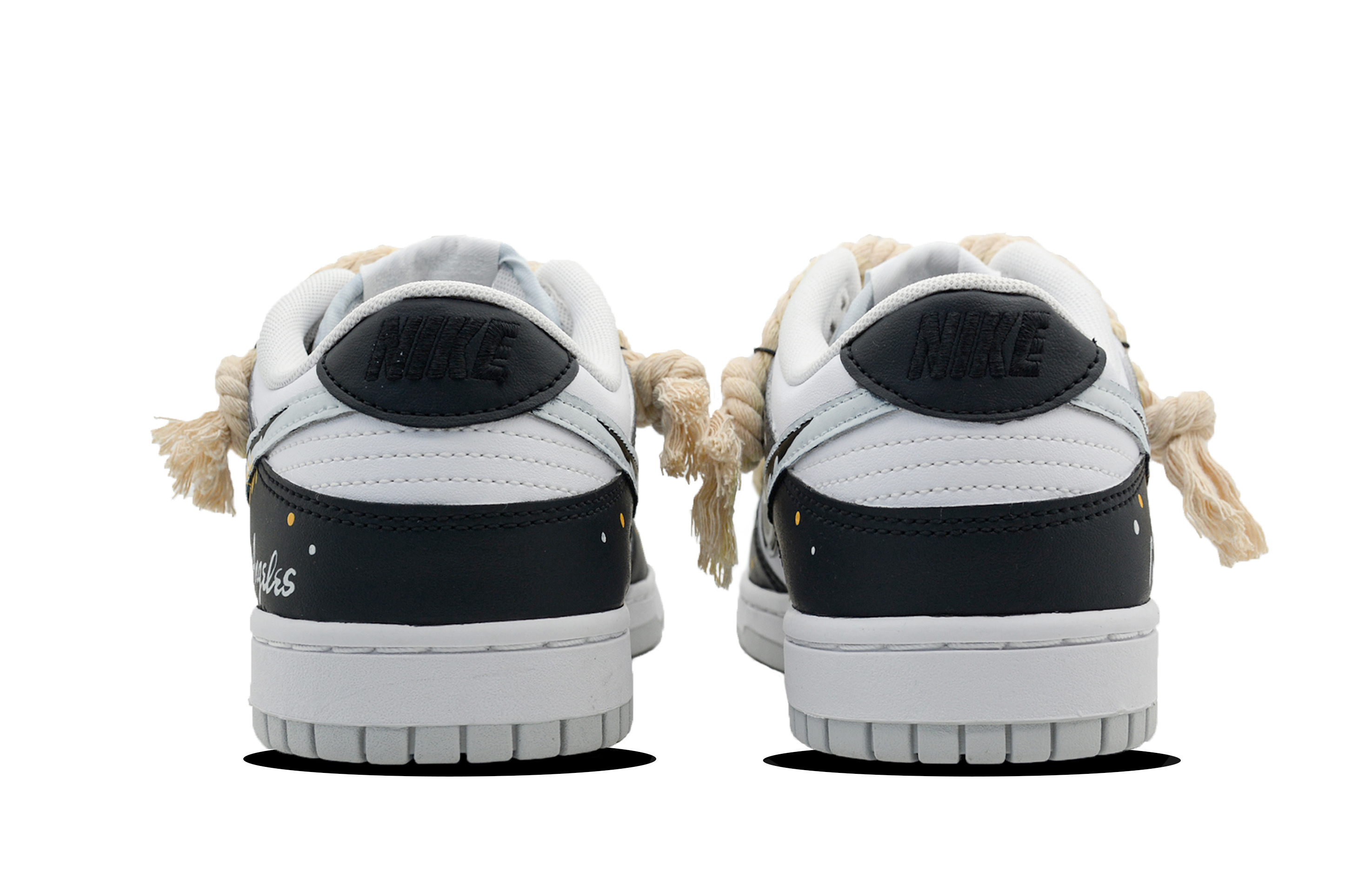 Shop [Kasut Custom] Nike Dunk Low 'Neutral Retro Deconstructed Hitam Oren' DV0831-101-466382