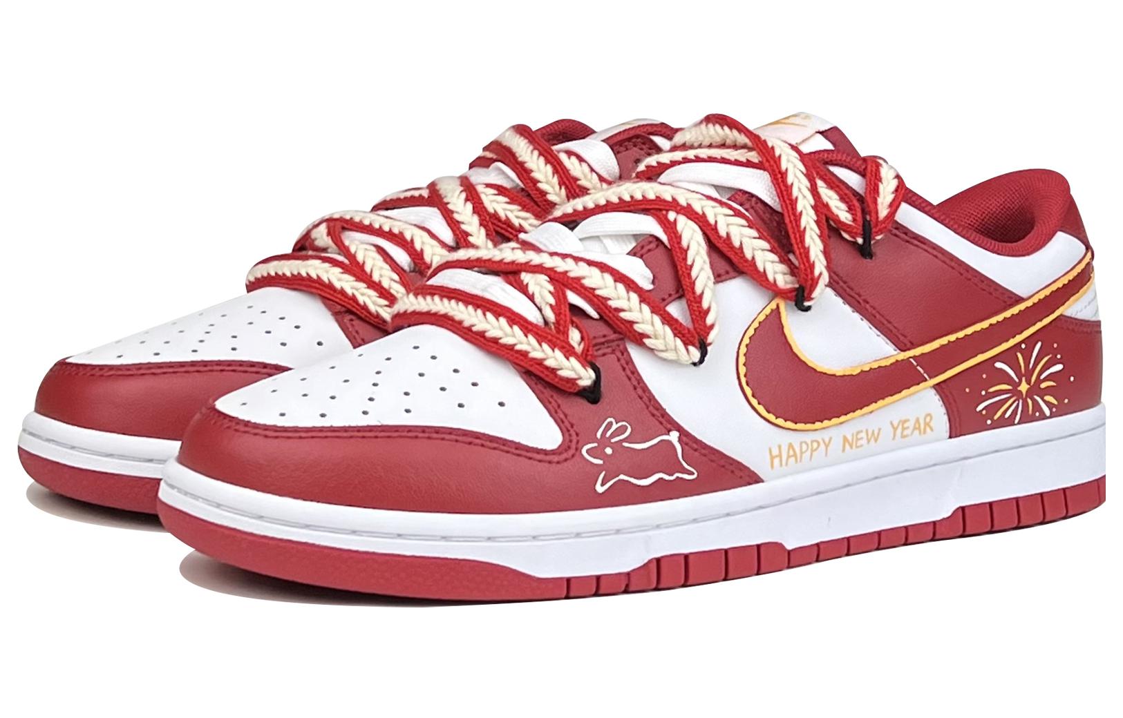 Shop [Kasut Kustom] Nike Dunk Low 'Tahun Baru Percikan Mercun Arnab' CW1590-002(TeamD-GS款烟花小兔)