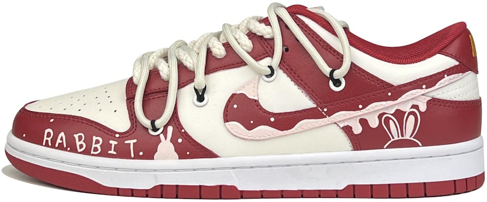 Nike Dunk Low カスタム「雪うさぎ」(赤白) CW1590-002(TeamD-GS款雪地小兔) Order Nike Dunk Low カスタム「雪うさぎ」(赤白) CW1590-002(TeamD-GS款雪地小兔)