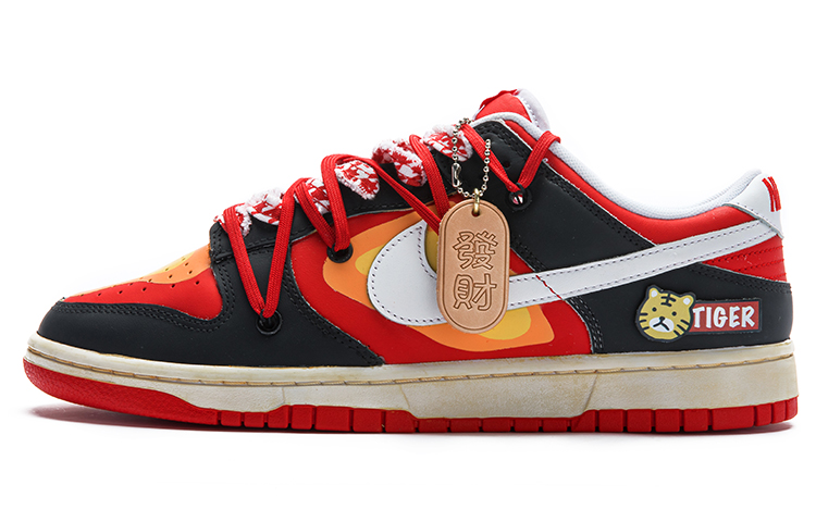 Order [Zapatillas Personalizadas] Nike Dunk Low 'Año Nuevo Tigre' CW1590-600(TeamB-女款热成像解构黑红)