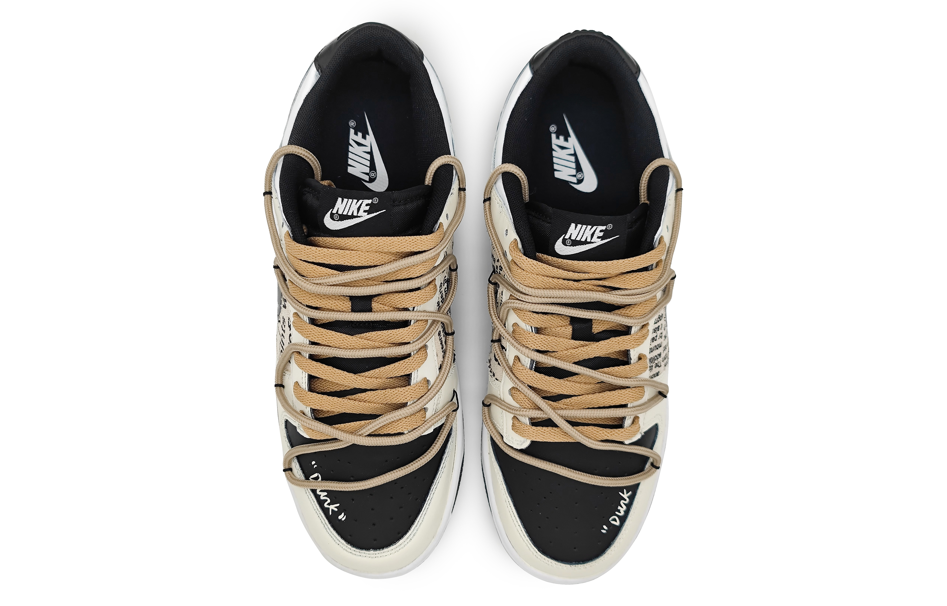 nike dunk beige black