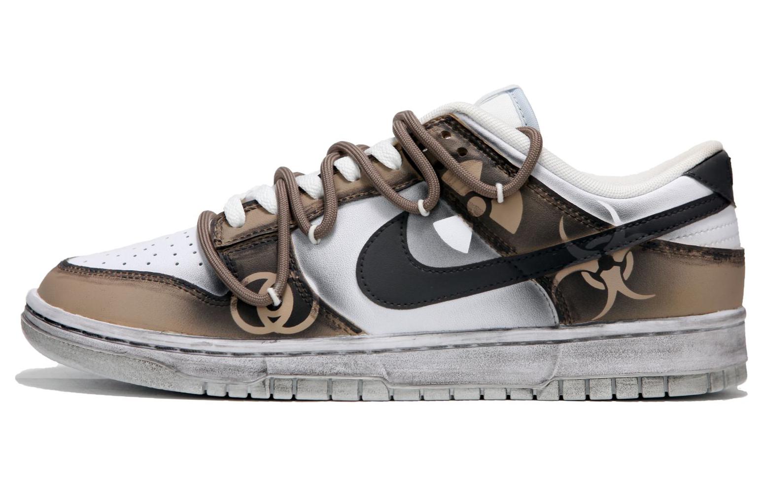 Buy 【定製球鞋】 Nike Dunk Low 'Pure Platinum' 核輻射 做舊 氧化 漸變 暗黑 低筒 板鞋 男款 卡其色