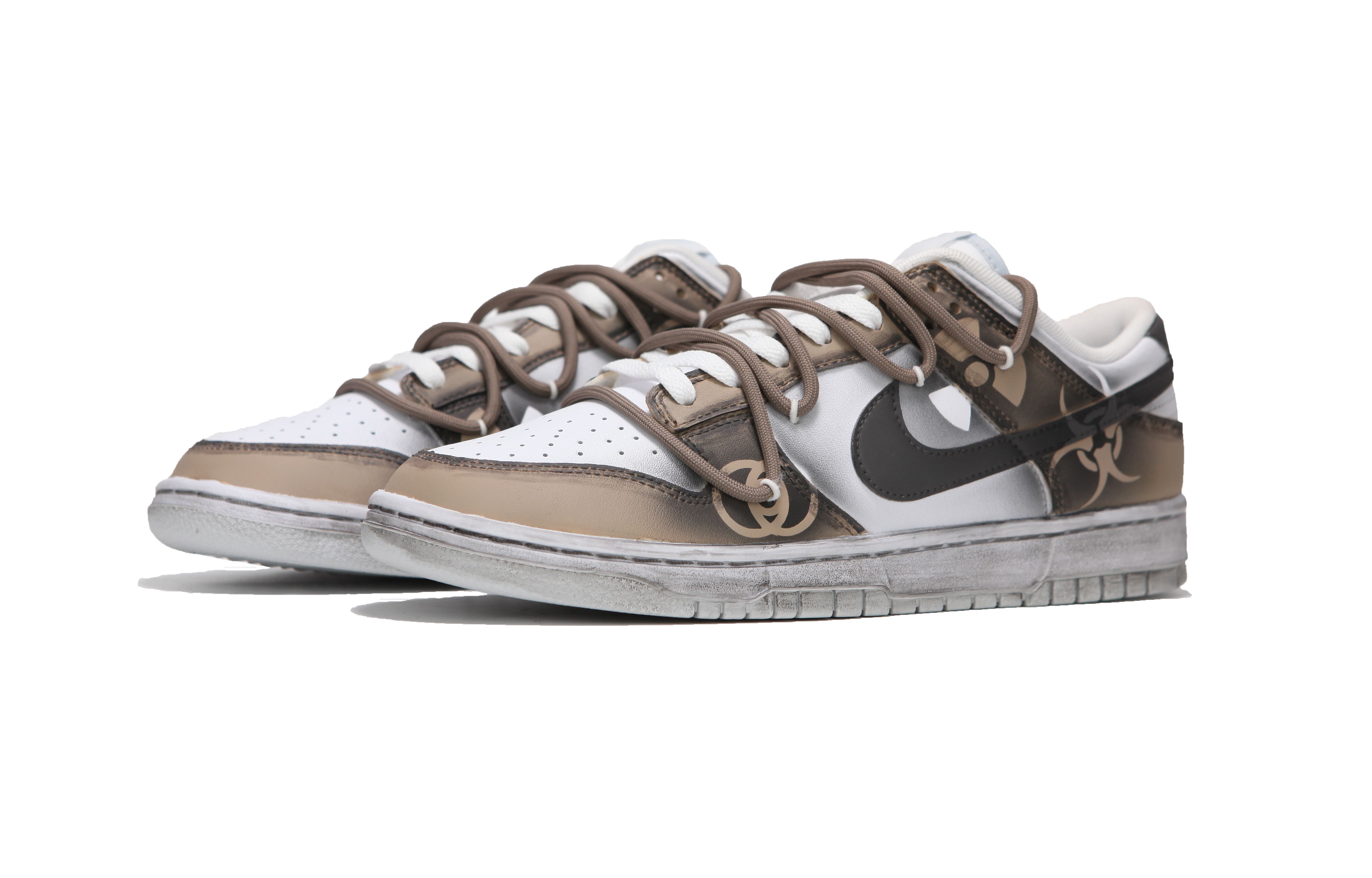 Lookbook 【定製球鞋】 Nike Dunk Low 'Pure Platinum' 核輻射 做舊 氧化 漸變 暗黑 低筒 板鞋 男款 卡其色