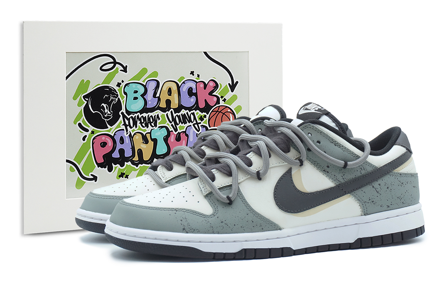 Buy [Sepatu Custom] Nike Dunk Low 'Oat Mocha Panther' DD1391-100(Team108-男款燕麦摩卡)