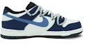Order 【定制球鞋】 Nike Dunk Low 黑曜石 黑曜石 解構 塗鴉 簡約 經典休閒 耐磨防滑 低幫 板鞋 GS 白藍