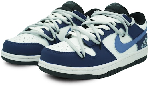 【定制球鞋】 Nike Dunk Low 黑曜石 黑曜石 解構 塗鴉 簡約 經典休閒 耐磨防滑 低幫 板鞋 GS 白藍 Lookbook 【定制球鞋】 Nike Dunk Low 黑曜石 黑曜石 解構 塗鴉 簡約 經典休閒 耐磨防滑 低幫 板鞋 GS 白藍