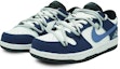 Lookbook 【定制球鞋】 Nike Dunk Low 黑曜石 黑曜石 解構 塗鴉 簡約 經典休閒 耐磨防滑 低幫 板鞋 GS 白藍