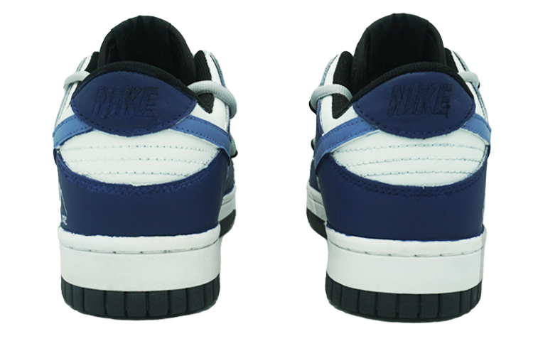 Shop 【定制球鞋】 Nike Dunk Low 黑曜石 黑曜石 解構 塗鴉 簡約 經典休閒 耐磨防滑 低幫 板鞋 GS 白藍