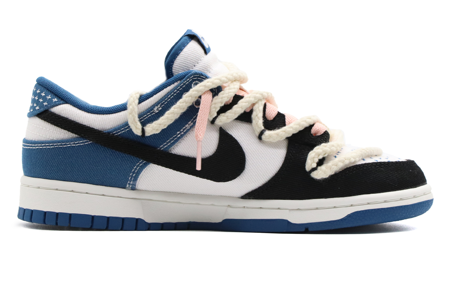 Lookbook 【カスタムシューズ】ナイキ ダンク ロー「オブシディアン デニム 刺し子」 DV0834-101(Team57-男款闪电蓝)