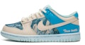 Buy 【定製球鞋】 Nike Dunk Low 野鶴製造 復古油畫風 油畫布 海洋風 耐磨 低幫 板鞋 GS 浸染白藍