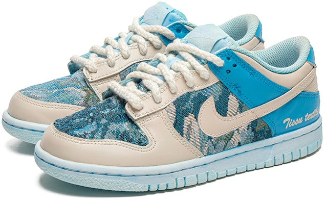 【定製球鞋】 Nike Dunk Low 野鶴製造 復古油畫風 油畫布 海洋風 耐磨 低幫 板鞋 GS 浸染白藍 Lookbook 【定製球鞋】 Nike Dunk Low 野鶴製造 復古油畫風 油畫布 海洋風 耐磨 低幫 板鞋 GS 浸染白藍