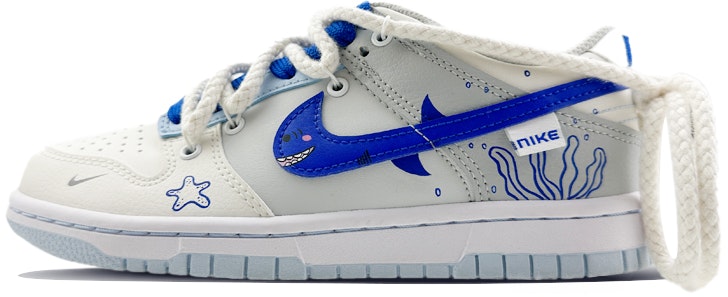 custom-shoes-nike-dunk-low-ocean-shark-graffiti