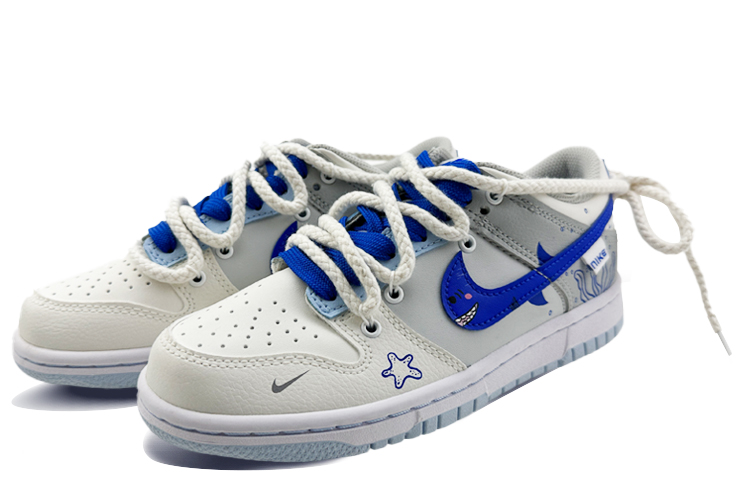 Lookbook [Sepatu Custom] Nike Dunk Low 'Graffiti Hiu Laut' FB1843-141(Team40-GS海底世界解构蓝)
