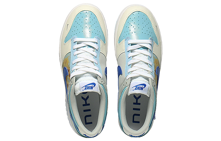 Shop 【訂製球鞋】 Nike Dunk Low 油畫向日葵 歐洲藝術 潮流 低筒 運動鞋 GS 海鹽藍