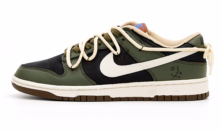 custom-shoes-nike-dunk-low-olive-green-and-cream-forest-doll
