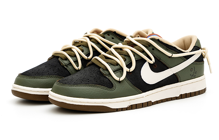 Lookbook [Kasut Custom] Nike Dunk Low 'Hijau Zaitun dan Krim Hutan Anak Patung' DR9704-200(Team15-森野布偶)
