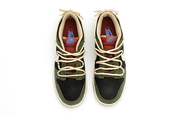 Shop [Kasut Custom] Nike Dunk Low 'Hijau Zaitun dan Krim Hutan Anak Patung' DR9704-200(Team15-森野布偶)