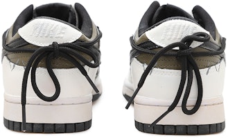 【訂製球鞋】Nike Dunk Low 反轉 縫合 老化 解構風 潮流復古 低筒 板鞋 GS 橄欖綠 黑白 Shop 【訂製球鞋】Nike Dunk Low 反轉 縫合 老化 解構風 潮流復古 低筒 板鞋 GS 橄欖綠 黑白