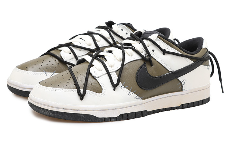 Lookbook 나이키 덩크 로우 '올리브그린 역스티치 빈티지' (58 characters) DD1391-100(Team拾玖-缝合橄榄绿S-BOX)