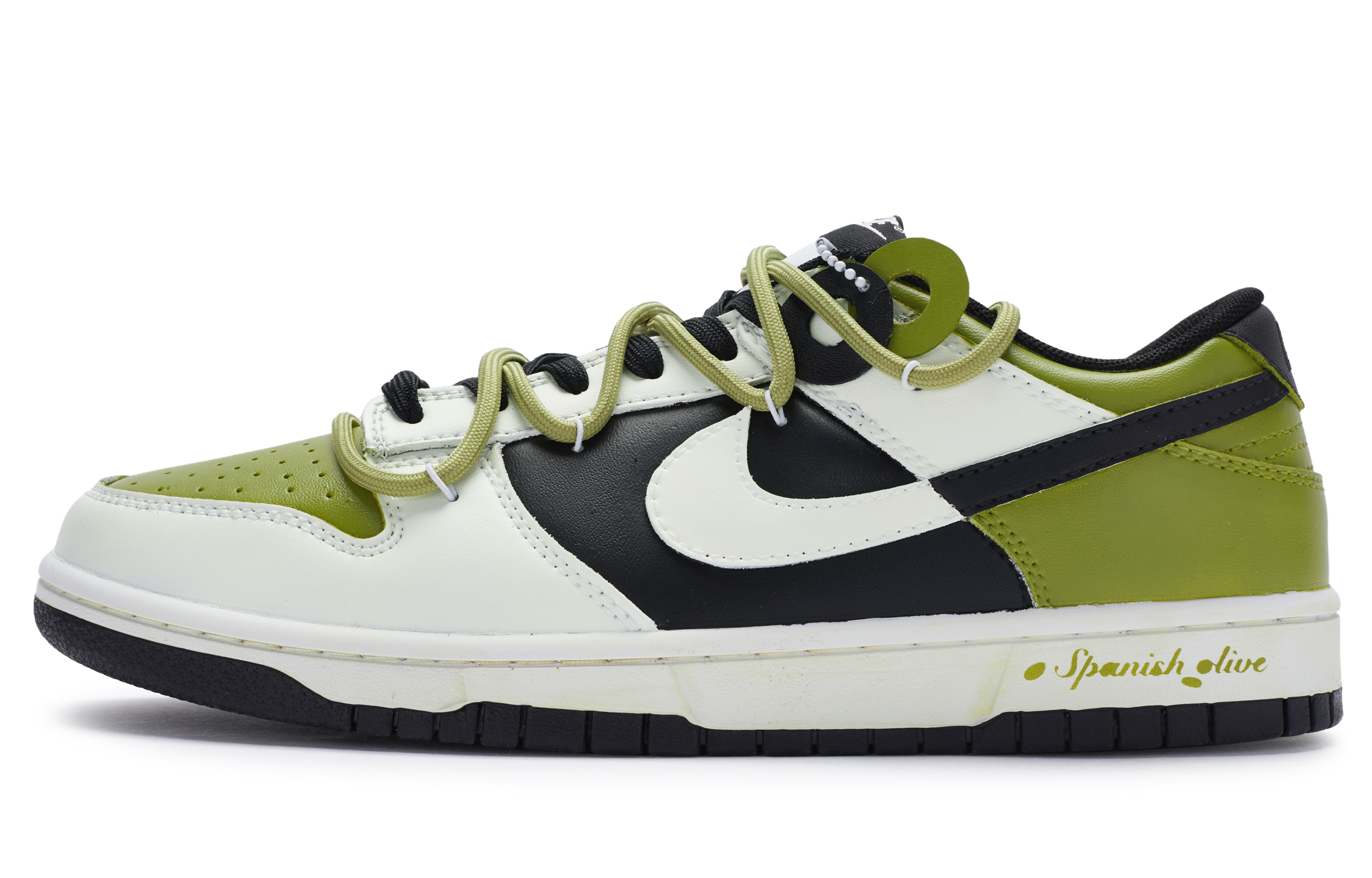 Buy [Kasut Custom] Nike Dunk Low 'Olive Milk Cheese' DD1391-100-458303