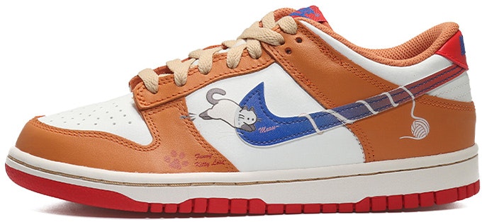 custom-shoes-nike-dunk-low-orange-blue-gradient-swoosh