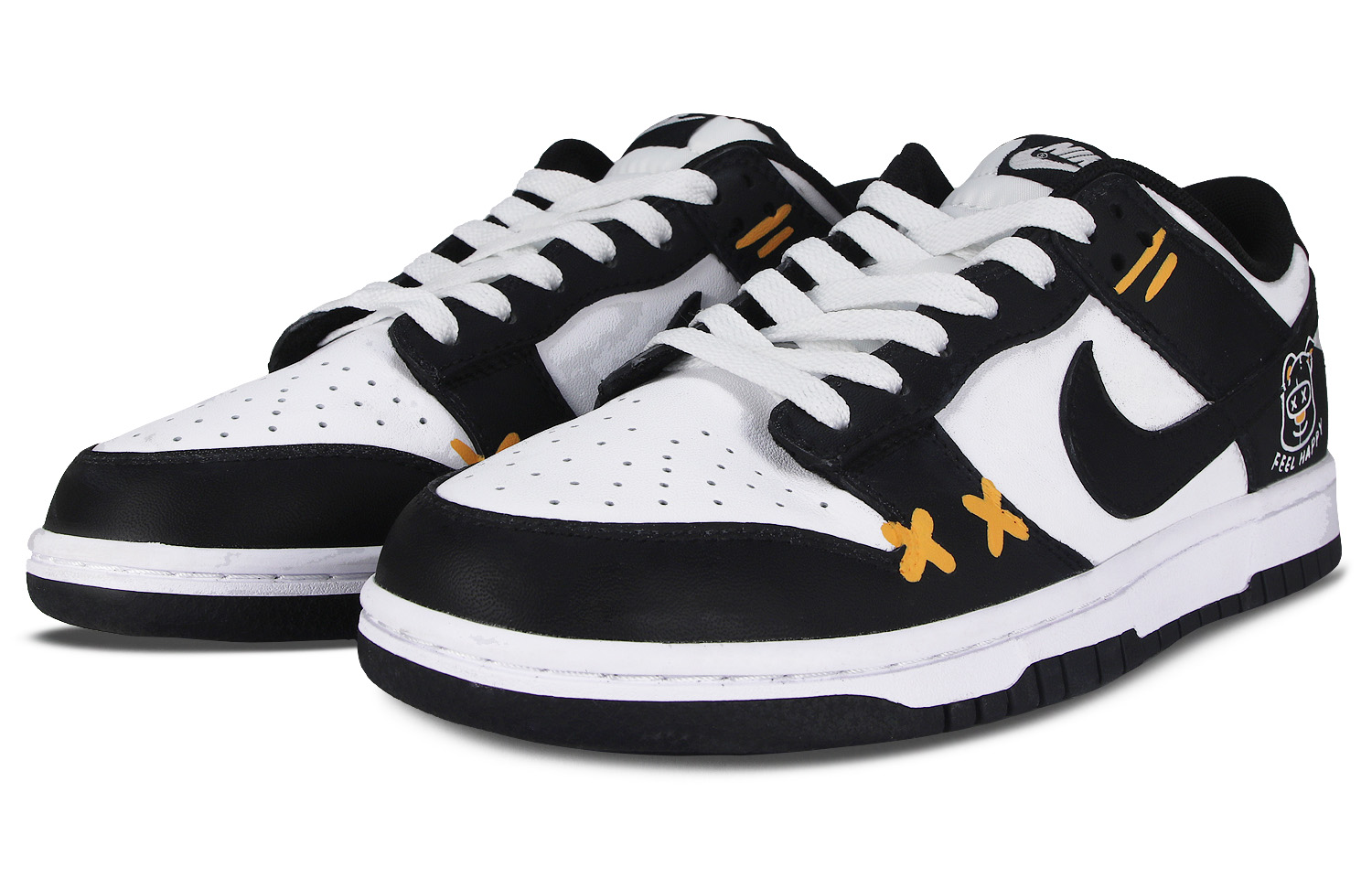 Shop [Sepatu Kustom] Nike Dunk Low 'Beruang Oranye' DD1391-100(Team58-橙心熊意)