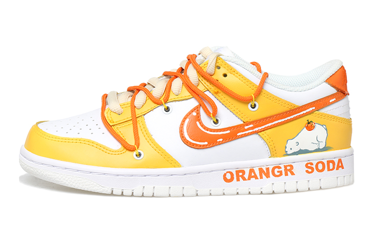 Buy 【定制球鞋】 Nike Dunk Low 橘子汽水 北極熊Logo 二次元 解構鞋帶 泡泡 低幫 板鞋 GS 橘色