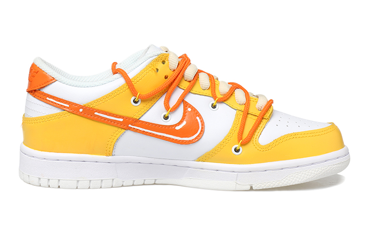 Order 【定制球鞋】 Nike Dunk Low 橘子汽水 北極熊Logo 二次元 解構鞋帶 泡泡 低幫 板鞋 GS 橘色