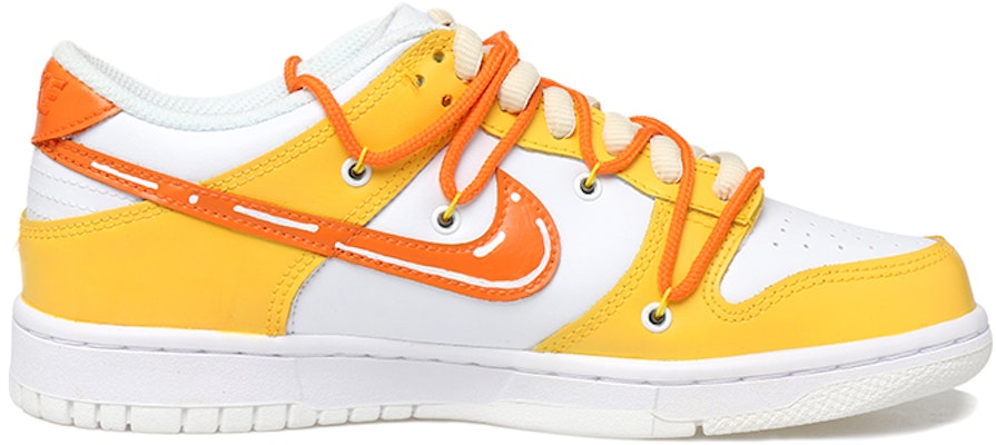 【定制球鞋】 Nike Dunk Low 橘子汽水 北極熊Logo 二次元 解構鞋帶 泡泡 低幫 板鞋 GS 橘色 Order 【定制球鞋】 Nike Dunk Low 橘子汽水 北極熊Logo 二次元 解構鞋帶 泡泡 低幫 板鞋 GS 橘色