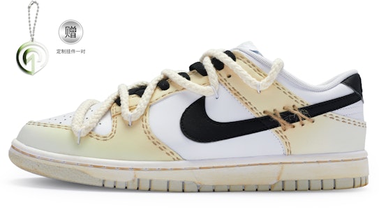 ナイキダンクロー 'オキシダイズドハンドペイントストリート' カスタムシューズ DV0831-101(Team80-男款氧化黑复古黄) Buy ナイキダンクロー 'オキシダイズドハンドペイントストリート' カスタムシューズ DV0831-101(Team80-男款氧化黑复古黄)